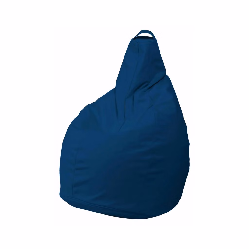 Pouf Aunter Talamo Italia, Poltrona Sacco Multiuso e Poggiapiedi, Blu, L 90 cm x P 90 cm x H 120 cm – 2
