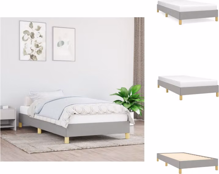 vidaXL Struttura letto grigio chiaro 80x200 cm in tessuto - Letti e strutture letto
