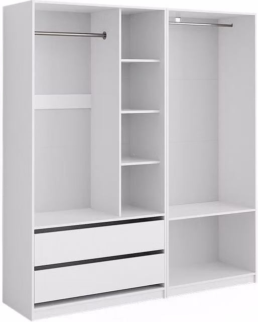 Armadio Elmo Bianco 180 x 200 cm Set di 2 Vicco