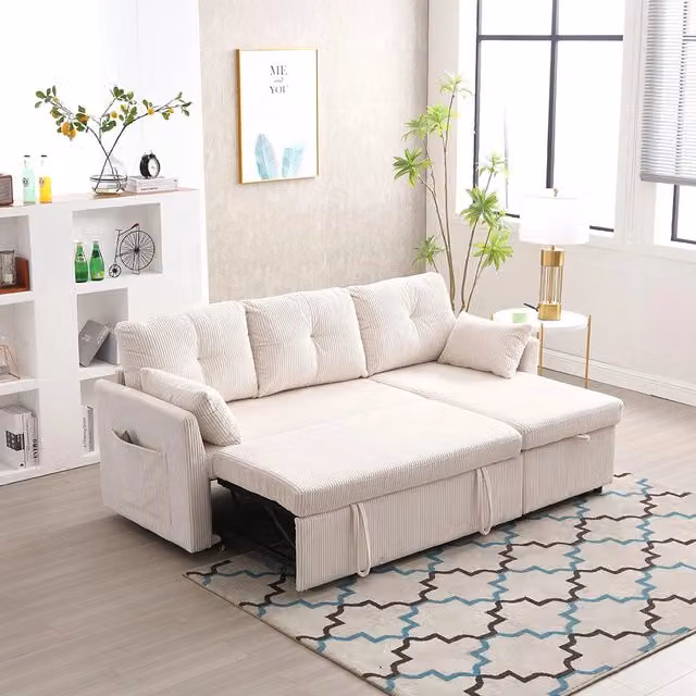 Divano letto multifunzione - Xylo - Modulare L, con sedili contenitori