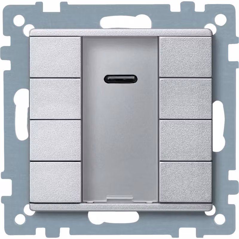 Schneider Electric Pulsante quadruplo con ricevitore IR, alluminio, sistema M MTN627960