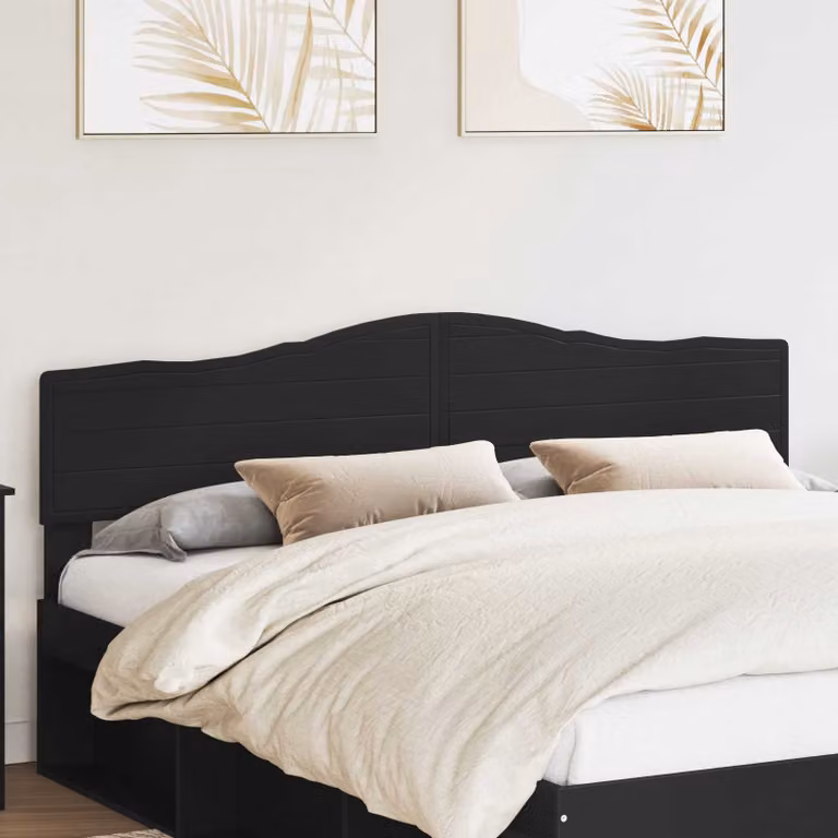 Testiera per letto vidaXL in legno ingegnerizzato nero opaco L: 183 cm, H: 90 cm