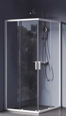 Cabina doccia con ingresso ad angolo RAVAK Blix II 90 x 90 cm colore telaio vetro bianco decoro vetro chiaro 1LM70E00Z1