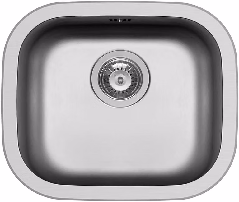 PIRAMIS lavello KIBA SQUARE acciaio inox / foro 445x385 / lavello inox 1 vasca