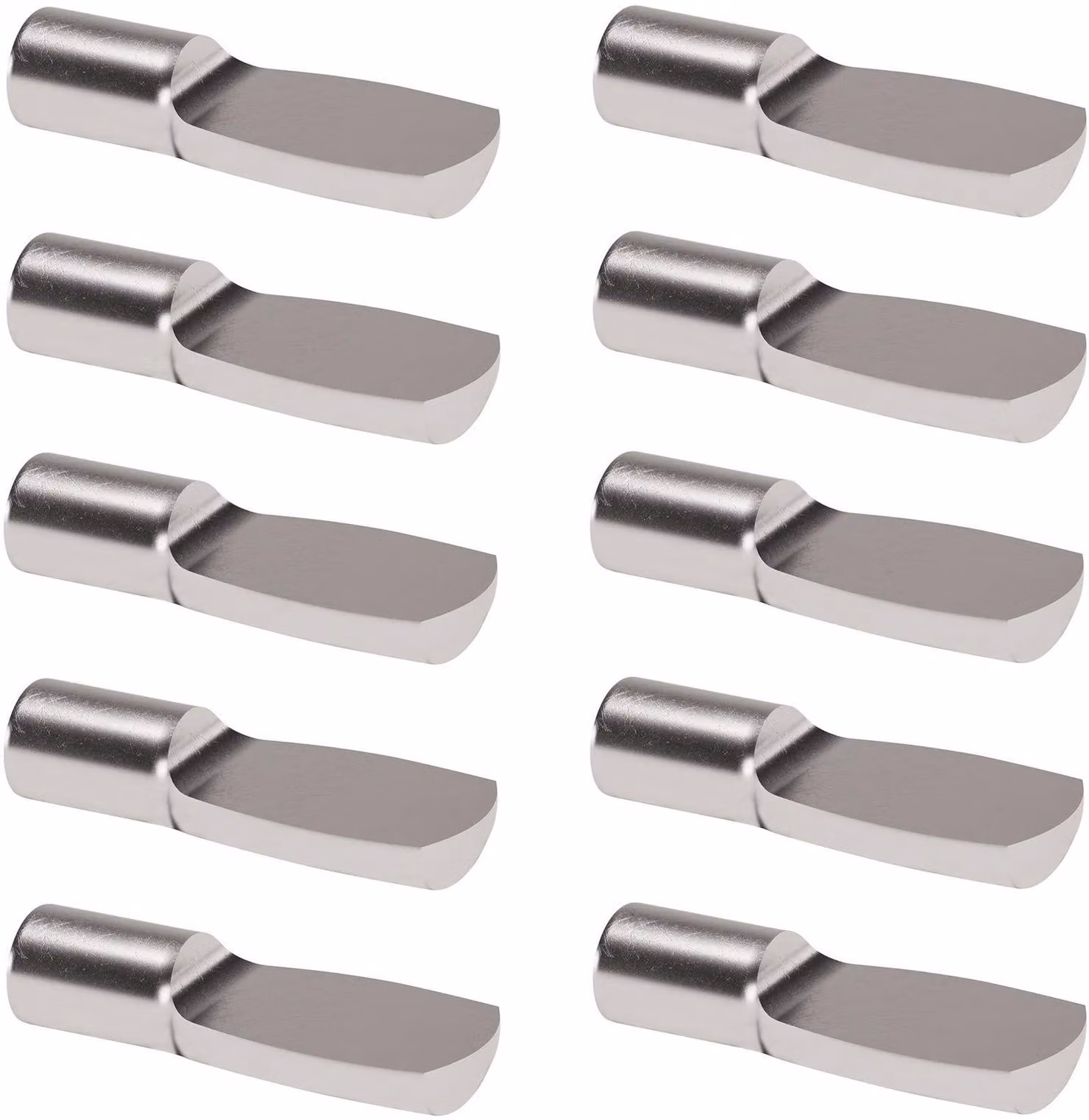 10 supporti per mensole, 4 mm, acciaio, per mobili