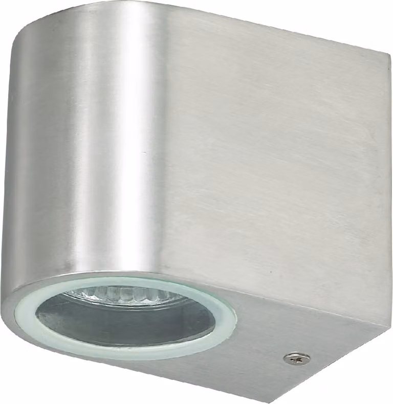 ChiliTec Lampada a parete LED CTW-1 per 1x GU10, IP44, acciaio inox lucido