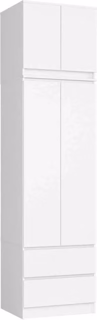 Armadio AKORD S60 con sopralzo Bianca 60 cm 2 ante 2 cassetti 60x51x234 cm