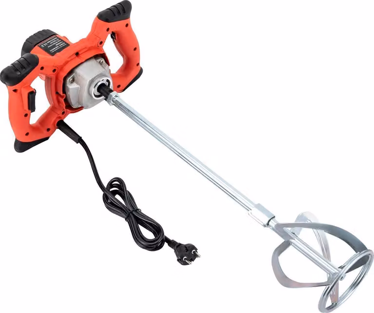 Miscelatore di cemento - Miscelatore di malta - Cemento - Miscelatore manuale - Malta di cemento - Doppia pala - 1500W - 220V