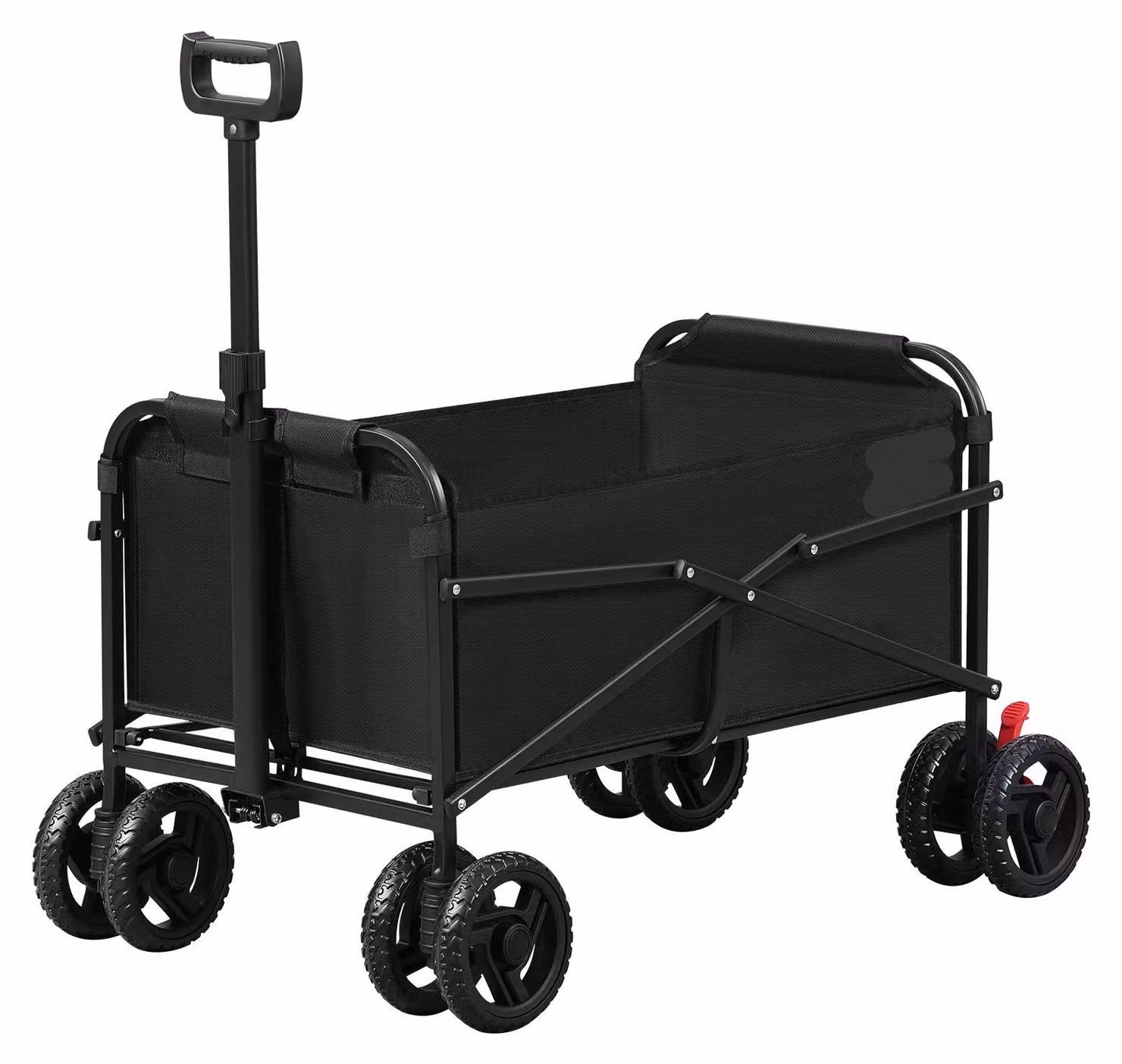 Carrello per la movimentazione di materiali - Carrello a mano - Carrello pieghevole - Carrello per il trasporto - con ruote doppie e freni - Carrello per il trasporto