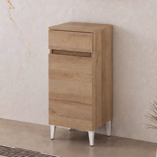 Mobile bagno multiuso 35 cm rovere africa 1 anta e 1 cassetto Kleo