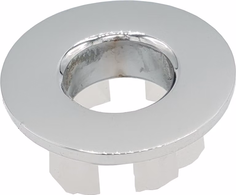 Coperchio di troppopieno in ottone per lavabo, colore cromo
