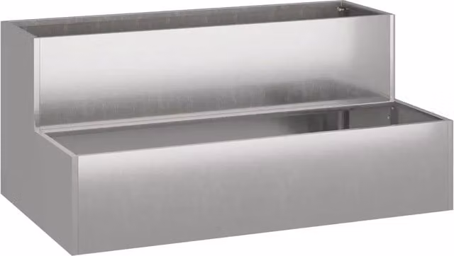 Fioriere | Cassetta per fiori | Vaso da giardino Argento 100 x 60 x 45 cm Acciaio inossidabile