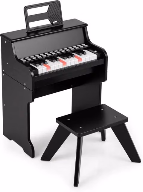 Tastiera per pianoforte con modalità di apprendimento cognitiva in MDF nero L/P/H: 38 x 24 x 47 cm