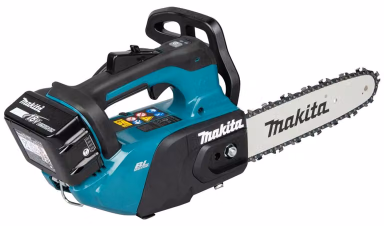 Sega a catena a batteria Makita LXT, 18V, lama da 25 cm, colore rosso