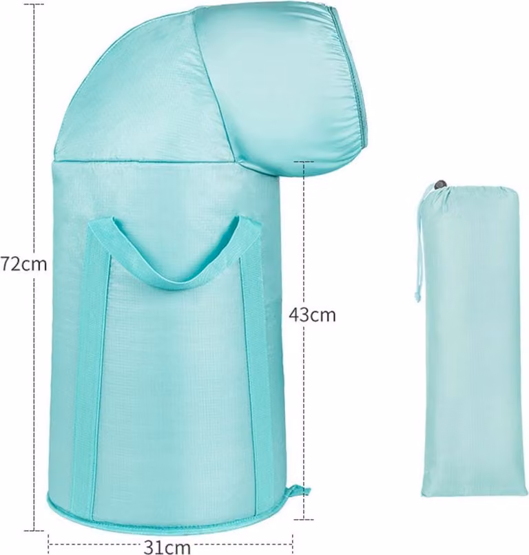 INF Borsa Pieghevole Isolata per Pediluvio con Chiusura a Zip e Design Spesso Blu