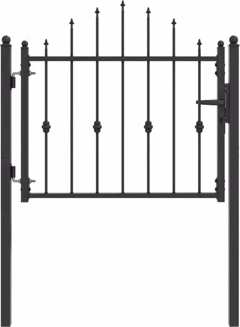 Cancello per recinzione HORST 100 x 75 cm Metallo Nero CFW4552823