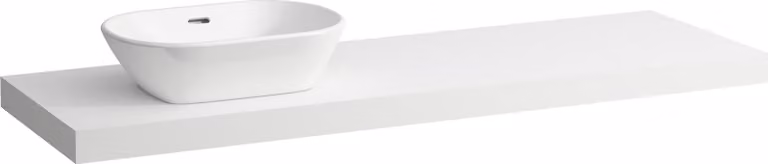 LAUFEN LANI Plan de toilette, une découpe à gauche, 1570x495x65mm, H4046921122601, H4046921122601