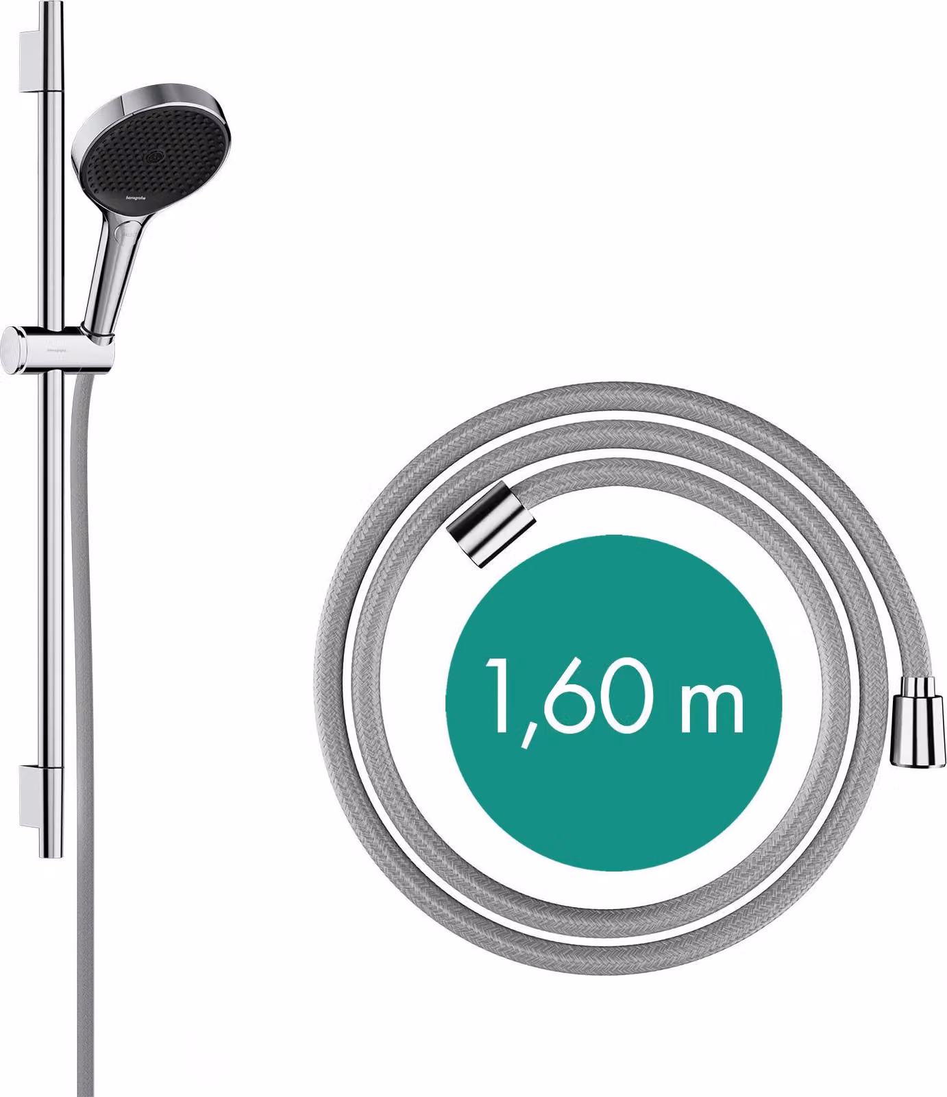 hansgrohe Rainfinity Set de douche 130, 3jet, S PURO Barre de douche 650mm, 28745000, 28745000