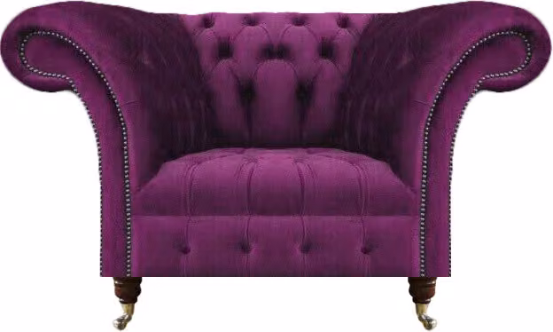 Sessel Lila Sitzmöbel Wohnzimmer Chesterfield Luxus Möbel Polster Einrichtung