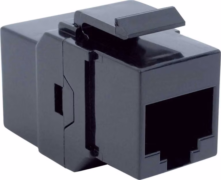 BACHMANN Keystone CAT6 UTP Kupplung RJ45 ungeschirmt, schwarz