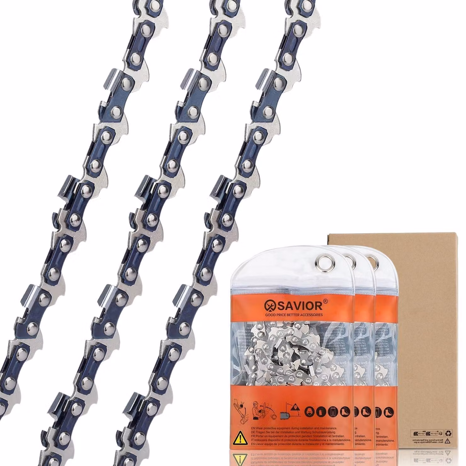 Omgoods - 3 catene per motosega, compatibili con motoseghe da 14 pollici