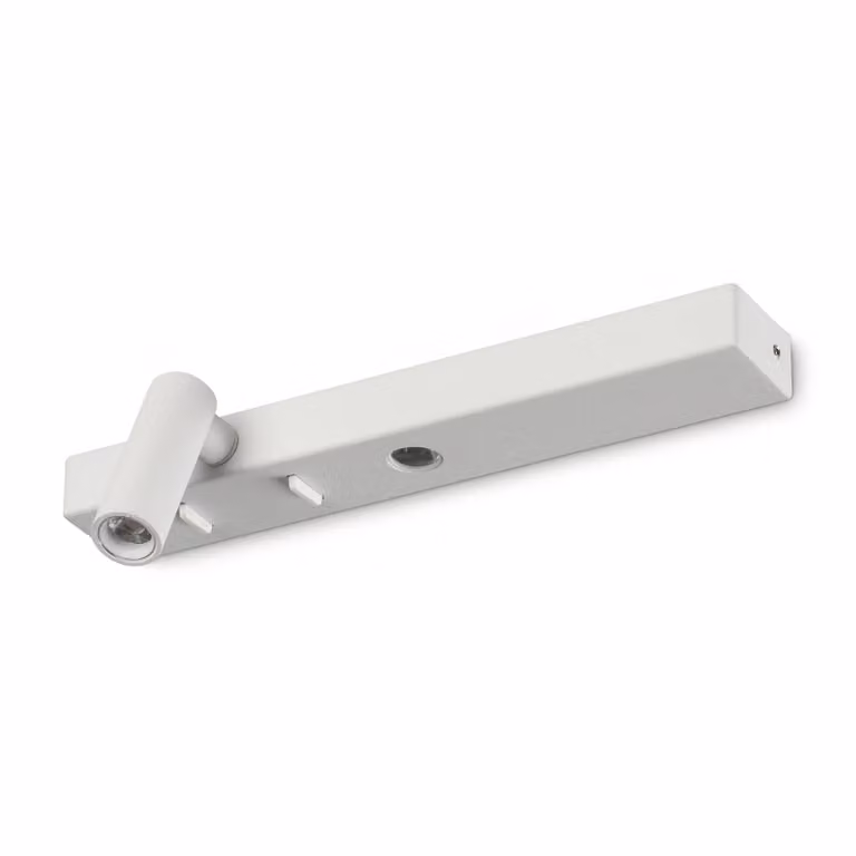 IDEAL LUX Applique da parete a LED Bonne Nuit 1, Bianco / Opale, Soggiorno / Sala da pranzo, Metallo, Moderno, Applique a LED