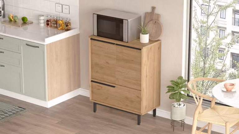 Skye Decor, On8A-S, mobile da cucina, 100% MELAMINICO RIVESTITO IN AGGREGATO, noce, 74,8 x 35,5 x 90,4 cm