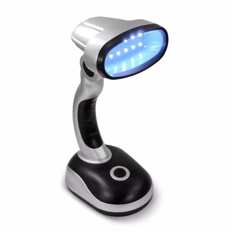 Lampada da tavolo Eaxus con 12 LED - angolo di illuminazione regolabile