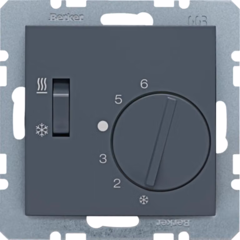 Berker 20291606, Interruttore per centralina, Plastica, Metallo, Antracite, 230 V