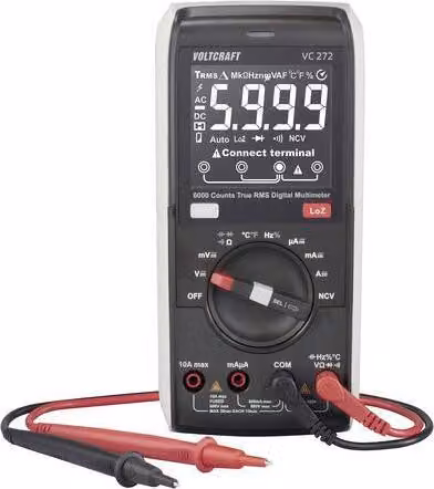 VOLTCRAFT VC272 Multimetro portatile calibrato (ISO) digitale CAT III 600 V Display (conteggi): 6000 (VC-13829985)