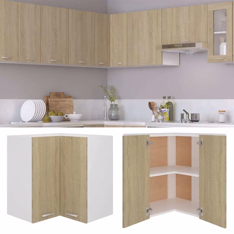 Pensile Angolare “Lyon” Rovere Sonoma 57x57x60 cm
