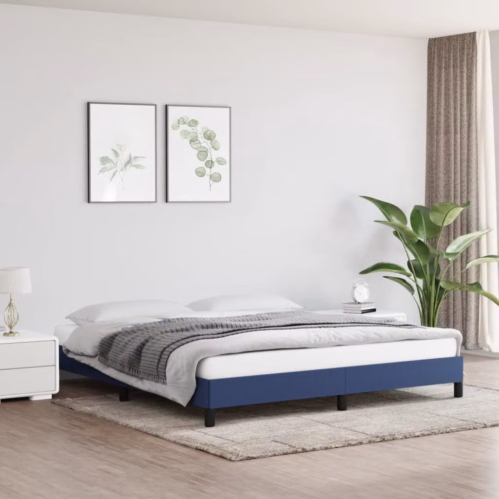The Living Store Rete da letto blu 160x200 cm Tessuto