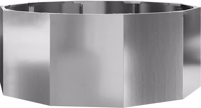 Fioriera rotonda da esterno pratica design moderno 90 x 90 x 35 cm in acciaio galvanizzato argento 02_0052976