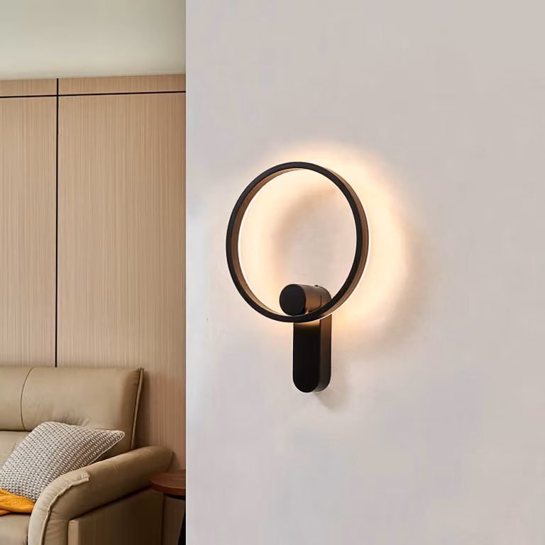 Applique da parete a LED Yekta Lucande, dimmerabile, Nero, Soggiorno / Sala da pranzo, Metallo, Design, Applique a LED