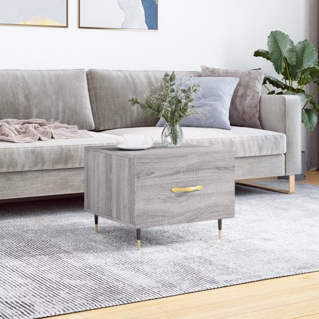 Maison Exclusive - Tavolino grigio Sonoma 50x50x40 cm Materiale ligneo