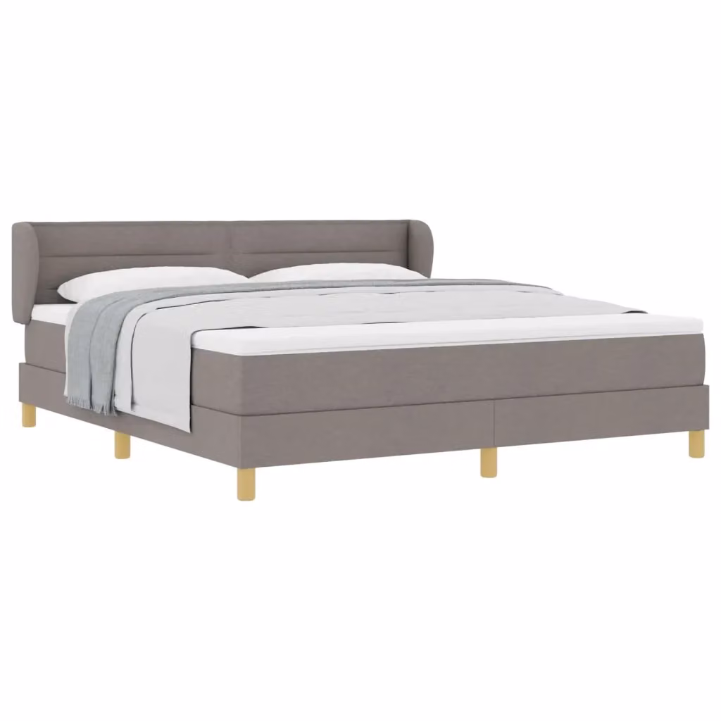 Letto a molle con testiera Talpa vidaXL in tessuto beige o grigio L/P: 180 x 200 cm – 2