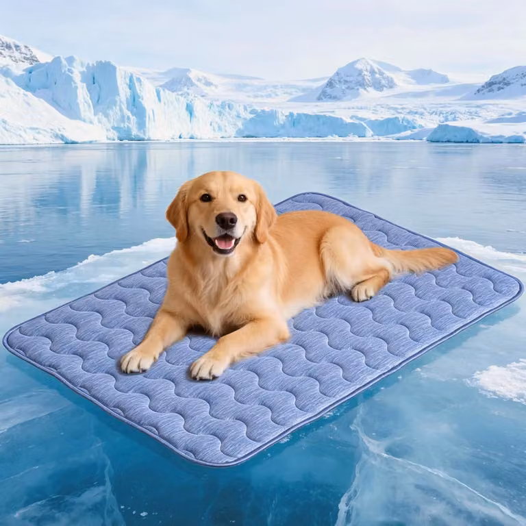 Tappetino refrigerante per cani, doppio lato, 70 x 48 cm, realizzato in fibra refrigerante Arc-Chill Q-MAX > 0,45, pieghevole e lavabile