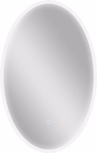 Specchio da bagno HOMCOM con illuminazione LED a 3 colori, funzione anti-appannamento e comando touch, Trasparente, H 80 x L 50 x P 4 cm