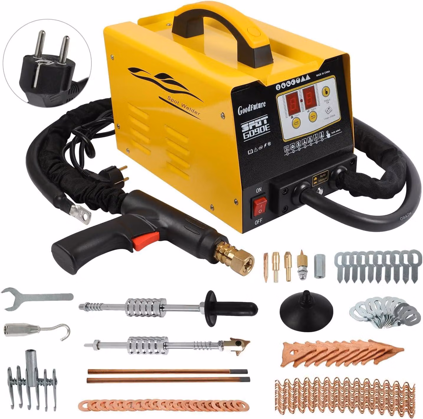 Kit di strumenti per la riparazione della carrozzeria, 3 kW, 220 V, con funzione di saldatura a punti e accessori