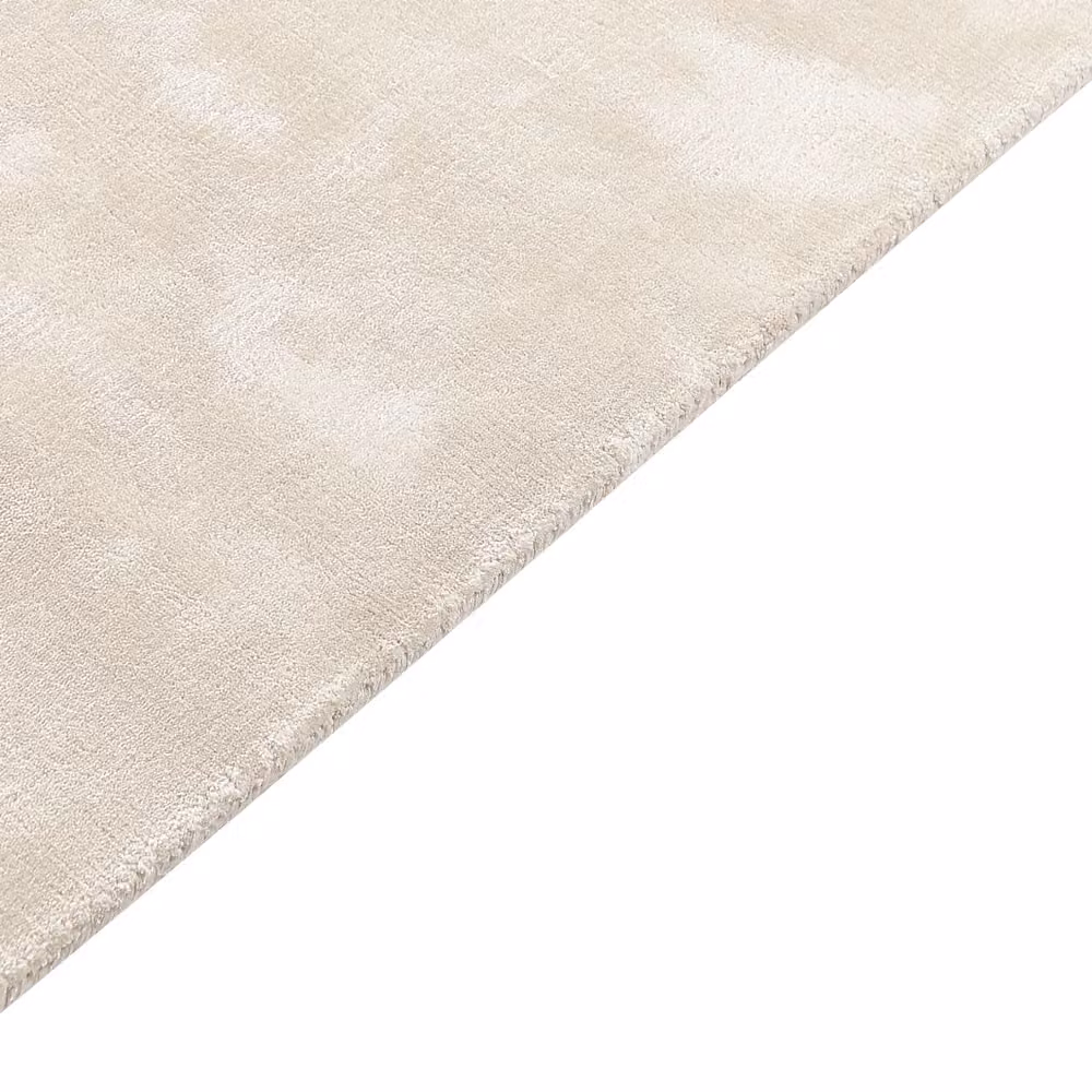 Tappeto Beliani in viscosa beige, modello minimalista annodato a mano, L: 200 cm x P: 300 cm – 2
