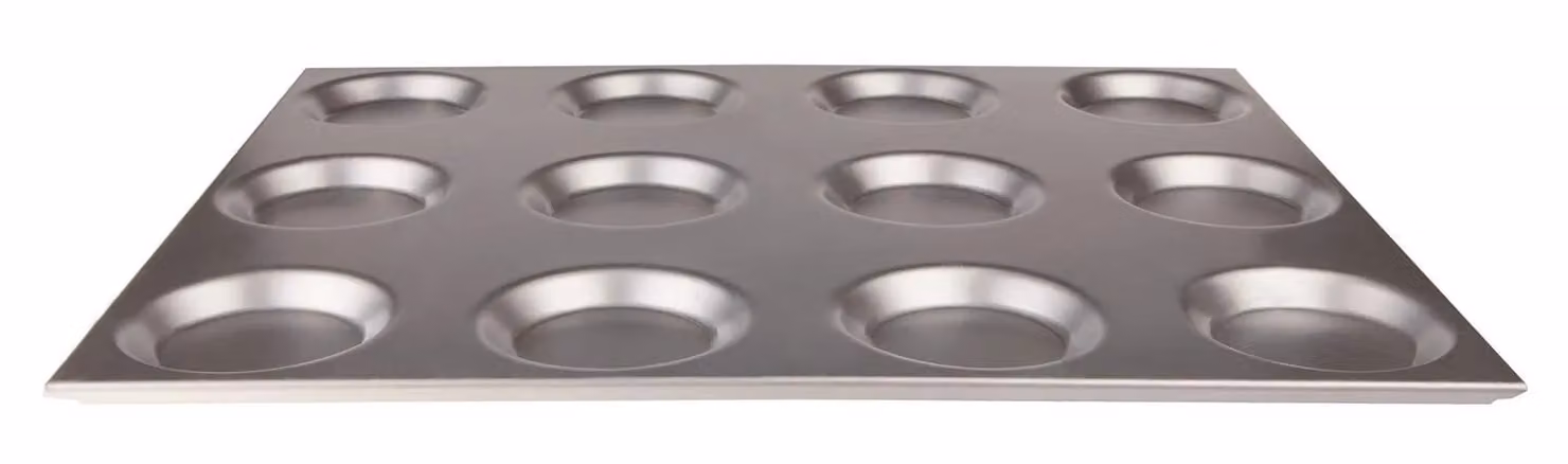 Teglia Gastronorm con 12 stampi diametro 12,5 cm.53x65 h.cm.2
