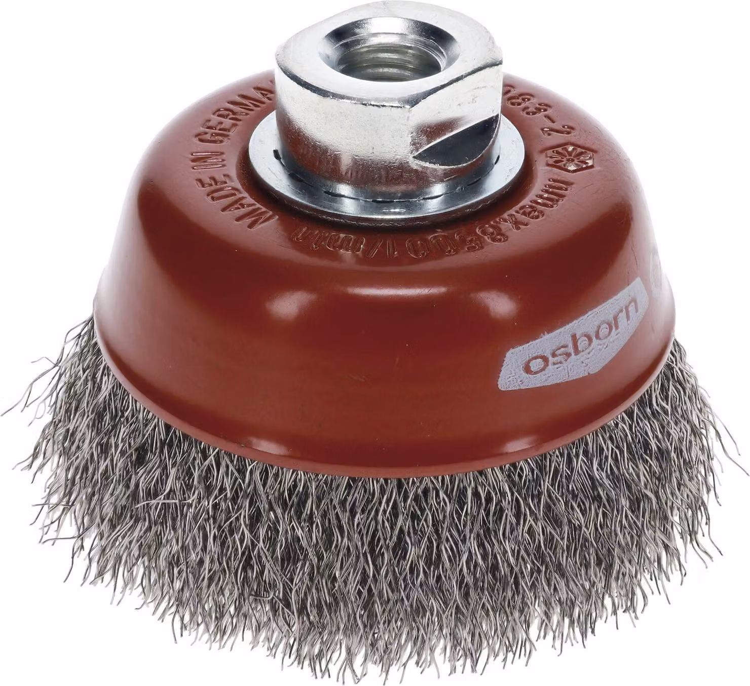 Spazzola metallica Osborn per smerigliatrice angolare ø 80 mm per smerigliatrice angolare Spazzola a tazza con filo speciale Xtreme - Spazzola metallica in filo d'acciaio, ondulata