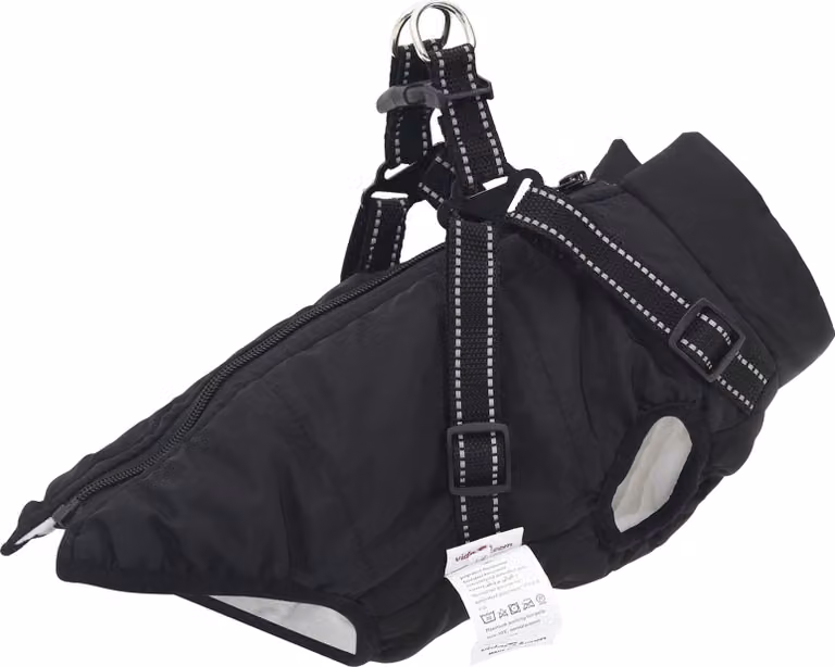 Cappotto per Cani Nero L24 Pile e Poliestere