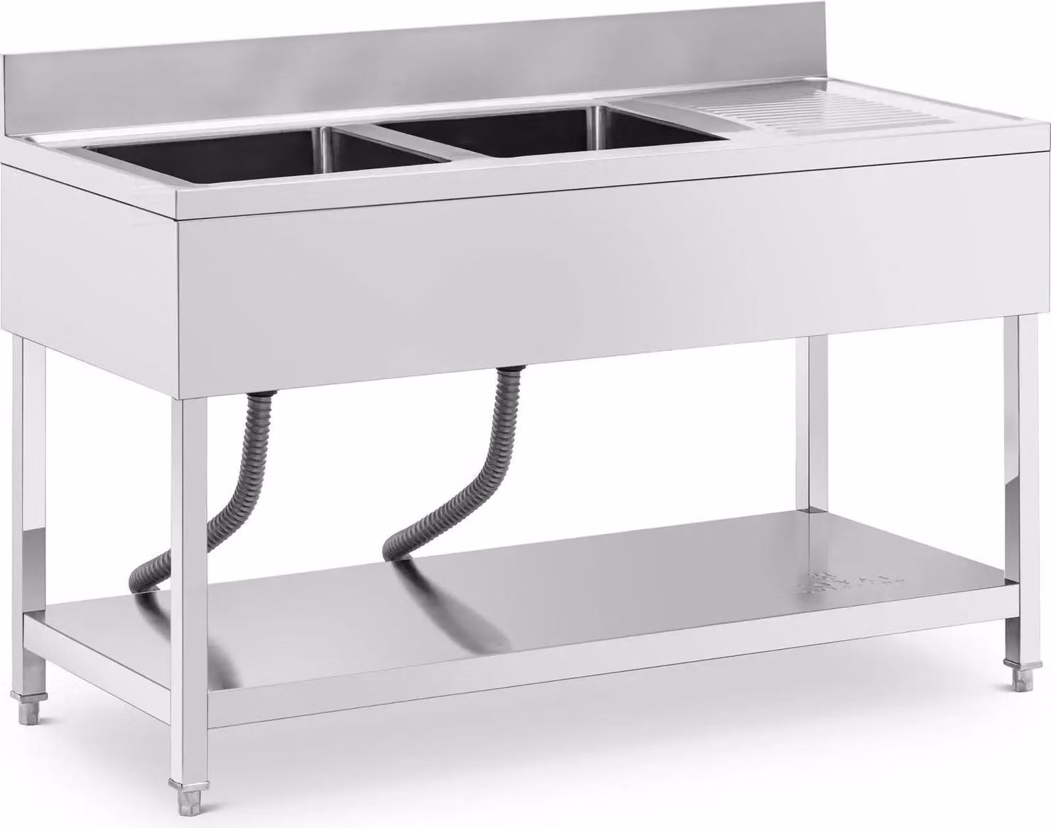 Expondo Royal Catering Lavello - 2 vasche - Acciaio inox - 140 x 60 cm -