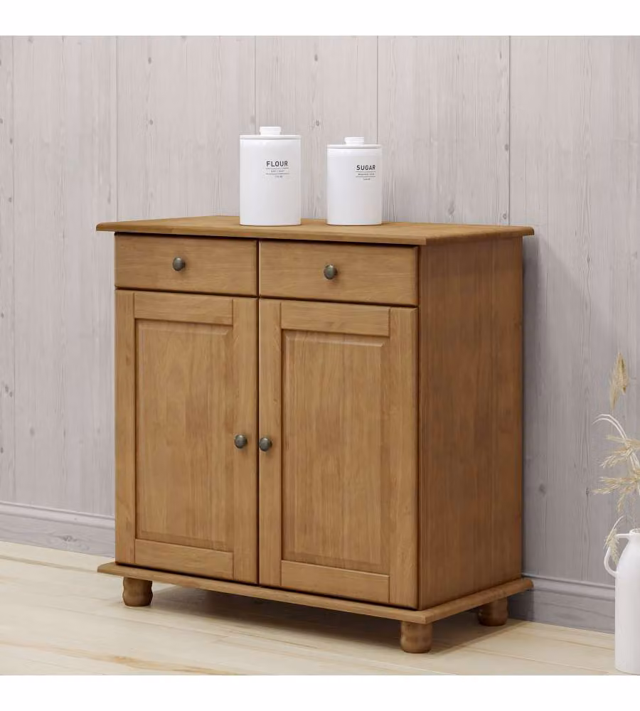 Domo Mea - Credenza 2 ante e 2 cassetti 88x43 cm per cucina e soggiorno