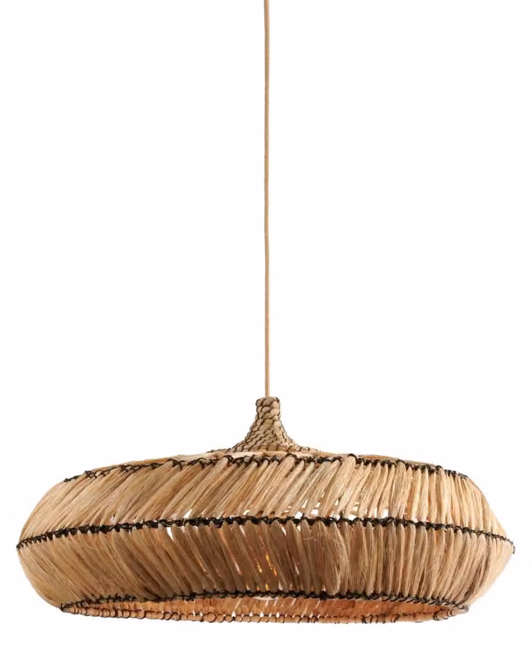 GOOD&MOJO - Lampada a sospensione Rinjani - Marrone - Ø60x250 cm - Lampada da tavolo da pranzo - Lampada da soggiorno - Lampada da camera da letto - Soggiorno
