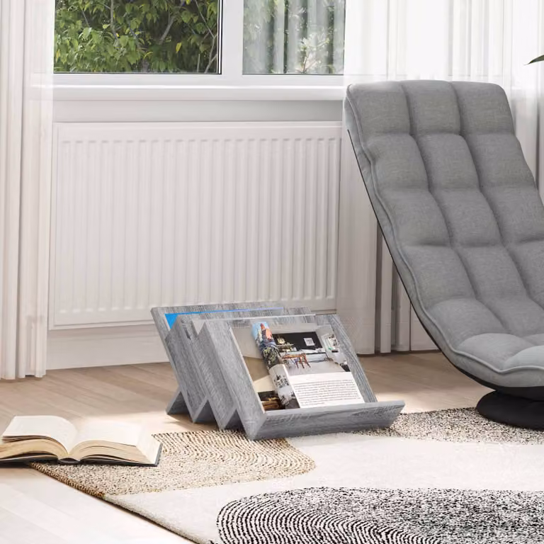 Scaffale per riviste vidaXL moderno in MDF Grigio opaco L: 53 cm, P: 40 cm, H: 28,5 cm