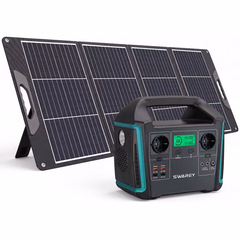 Powerbank SWAREY Power Station Generatore solare da 1000W + pannello solare da 200W