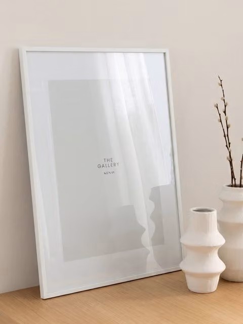 Cornice Elma bianca in metallo Kenay Home L: 50 cm x H: 70 cm