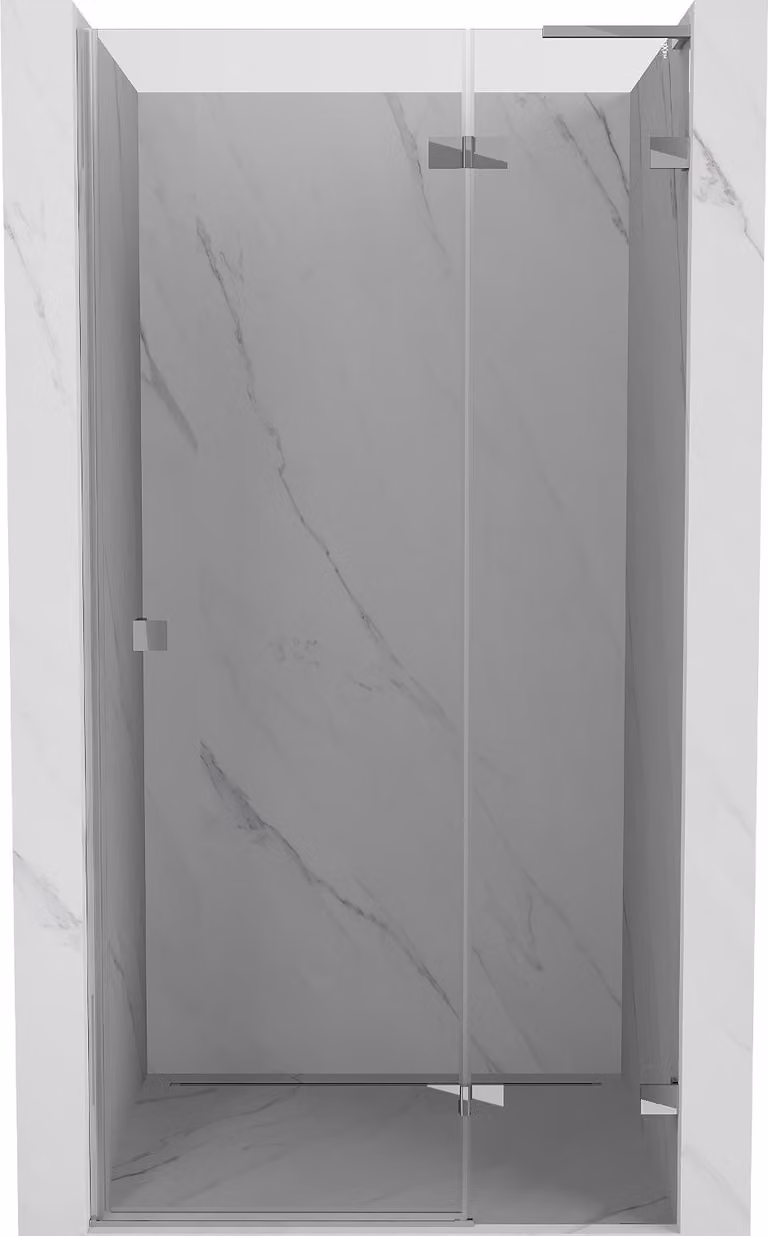 Mexen Lunar L porta doccia battente destra 125 cm, trasparente, cromo - 834L-125-000-01-00-P